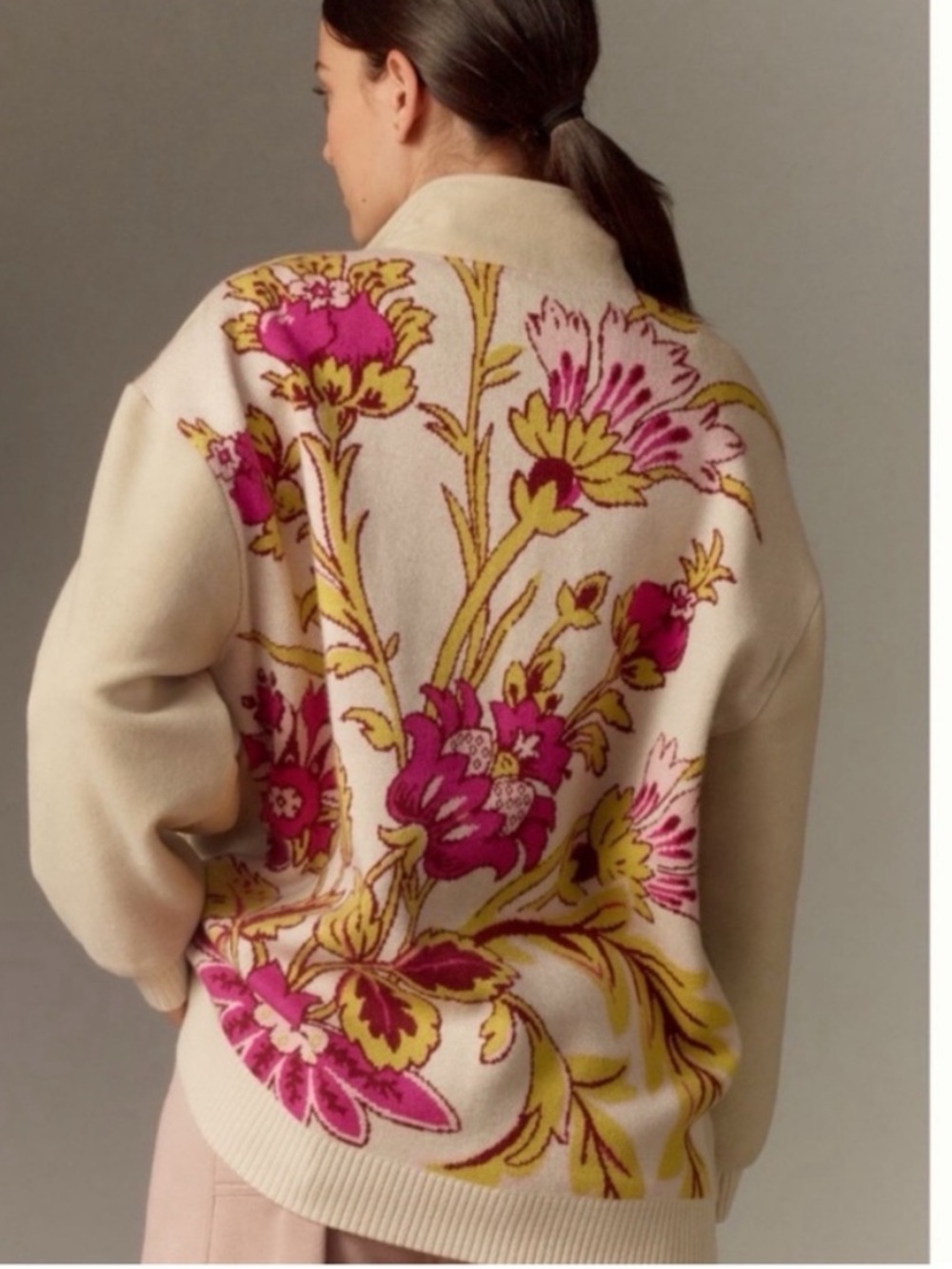 NWT Anthropologie Tapestry Oversized fit Bomber Jacket, size L
